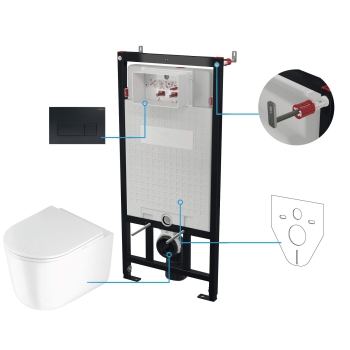 Zestaw WC podtynkowy 6 w 1